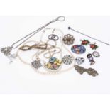 A good collection of vintage costume jewels,