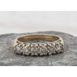 A 18ct diamond six stone ring,