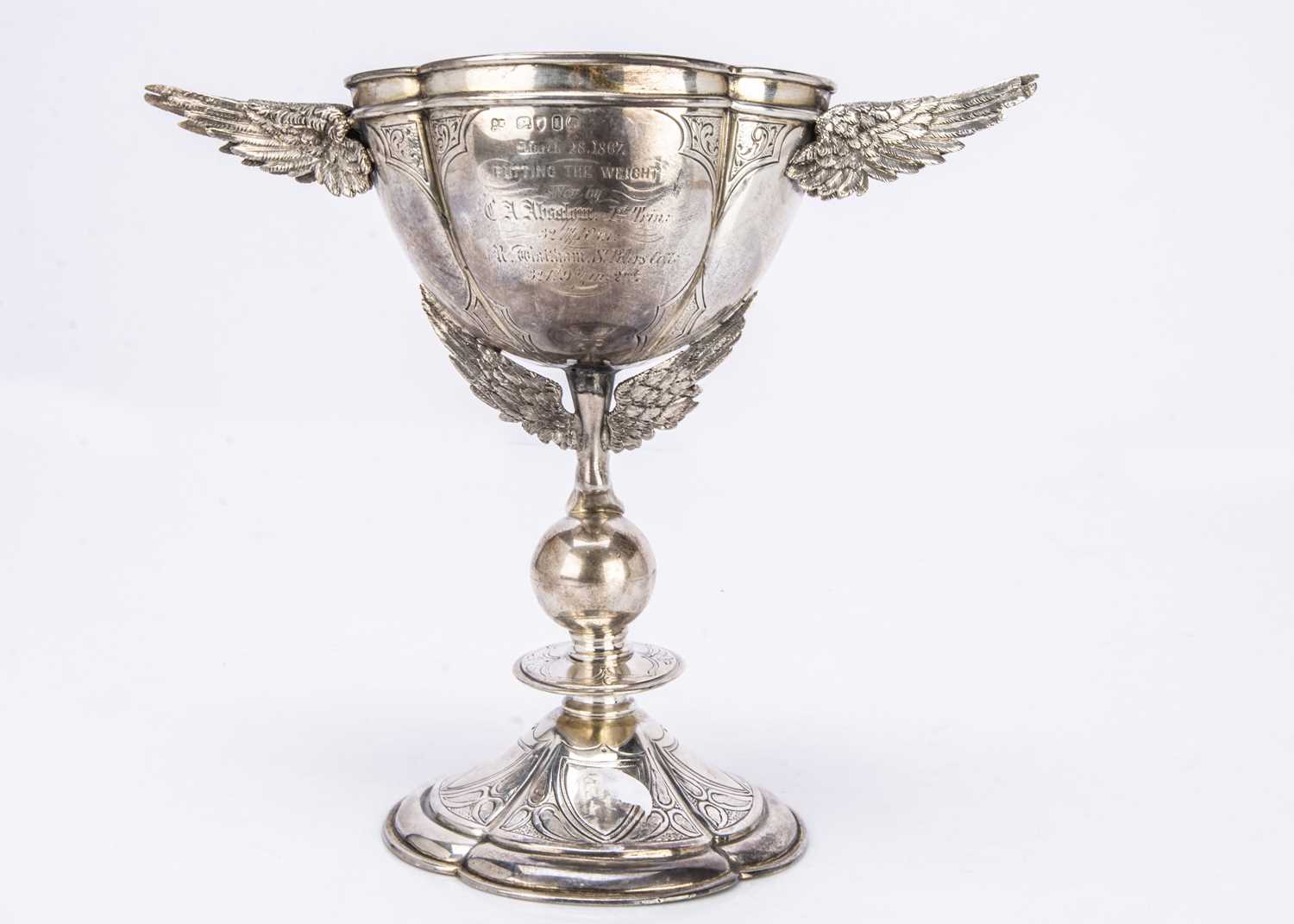 A mid Victorian silver presentation trophy, - Image 3 of 3