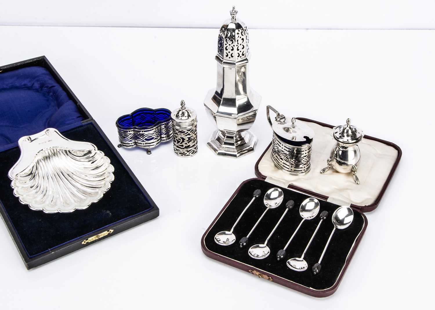 A small group of Victorian and 20th century silver,