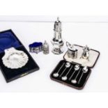 A small group of Victorian and 20th century silver,