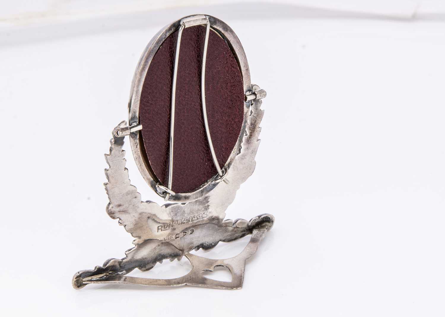 A late Victorian silver miniature dressing table mirror, - Image 2 of 2