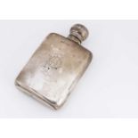 An early 20th century silver hipflask by WN,