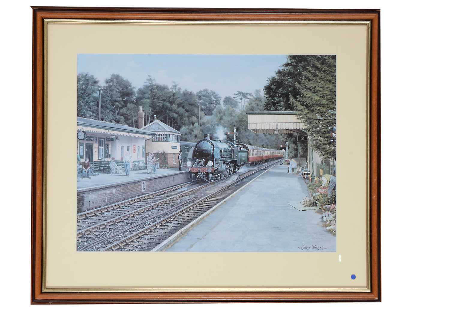 Large and small framed Railway prints by well known artists two signed, - Image 14 of 18