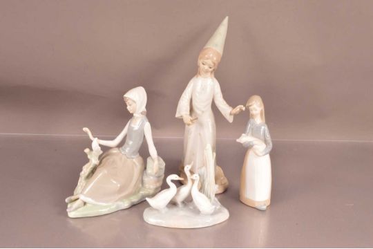 Four Lladro figures,