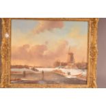 20th Century School "A Dutch Winter Landscape",