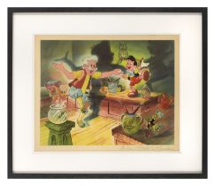 Pinocchio (1940) Original US special jumbo lobby card (1955) Unframed: 13 x 16 in. (33 x 41 cm)Frame