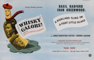 Whisky Galore! (1949) Original British Kinematograph Weekly trade advertisement Artist: Tom Eckersle