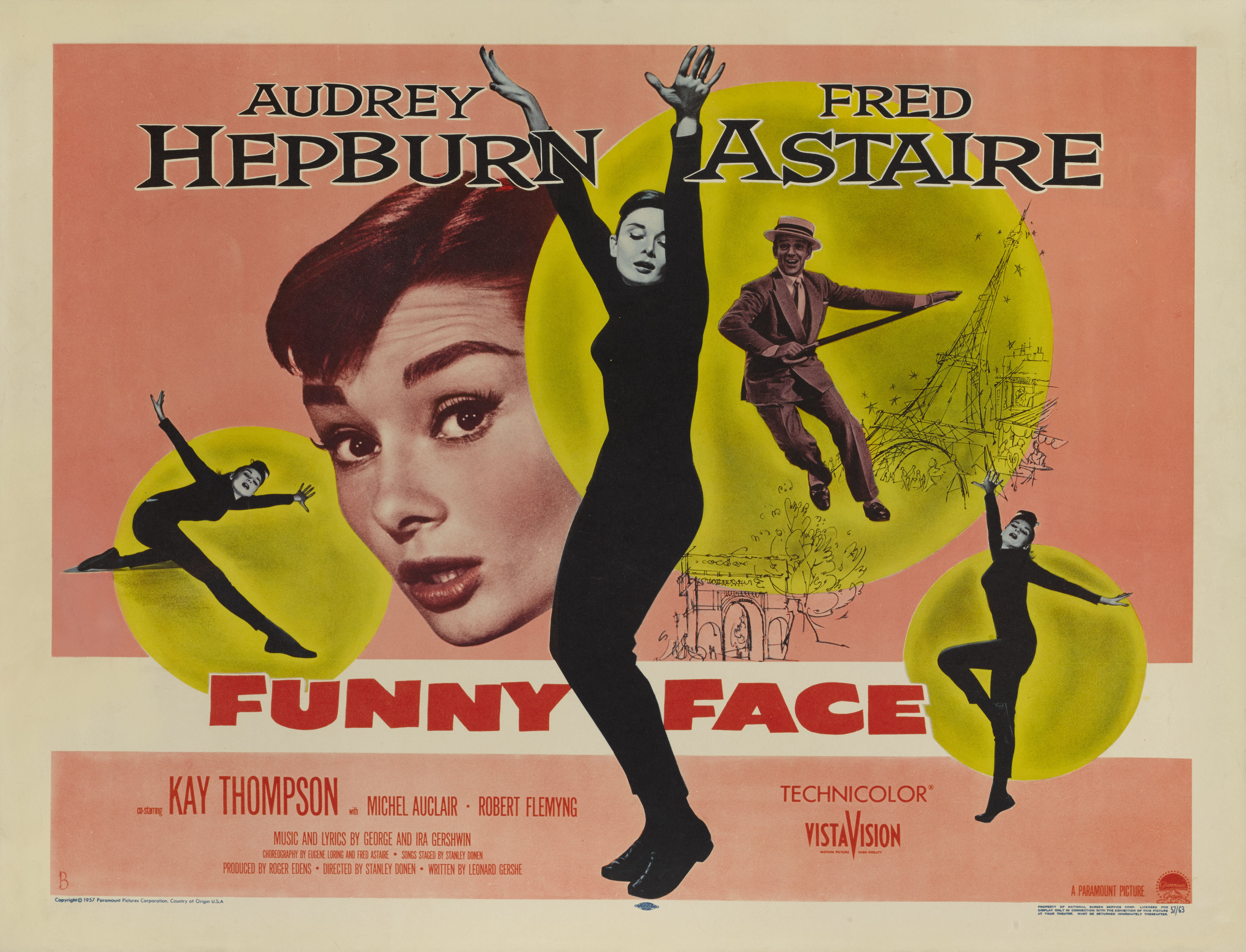 Funny Face (1957) Original US poster, style B Unframed: 22 x 28 in. (56 x 71 cm)Unfolded and paper b