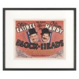 Block-Heads (1938) Original US title card Unframed: 11 x 14 in. (28 x 36 cm)Framed: 16 3/4 x 19 3/4