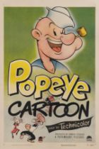 Popeye (1950) Original US stock poster Unframed: 41 x 27 in. (104 x 69 cm)Linen backedPopeye the Sai