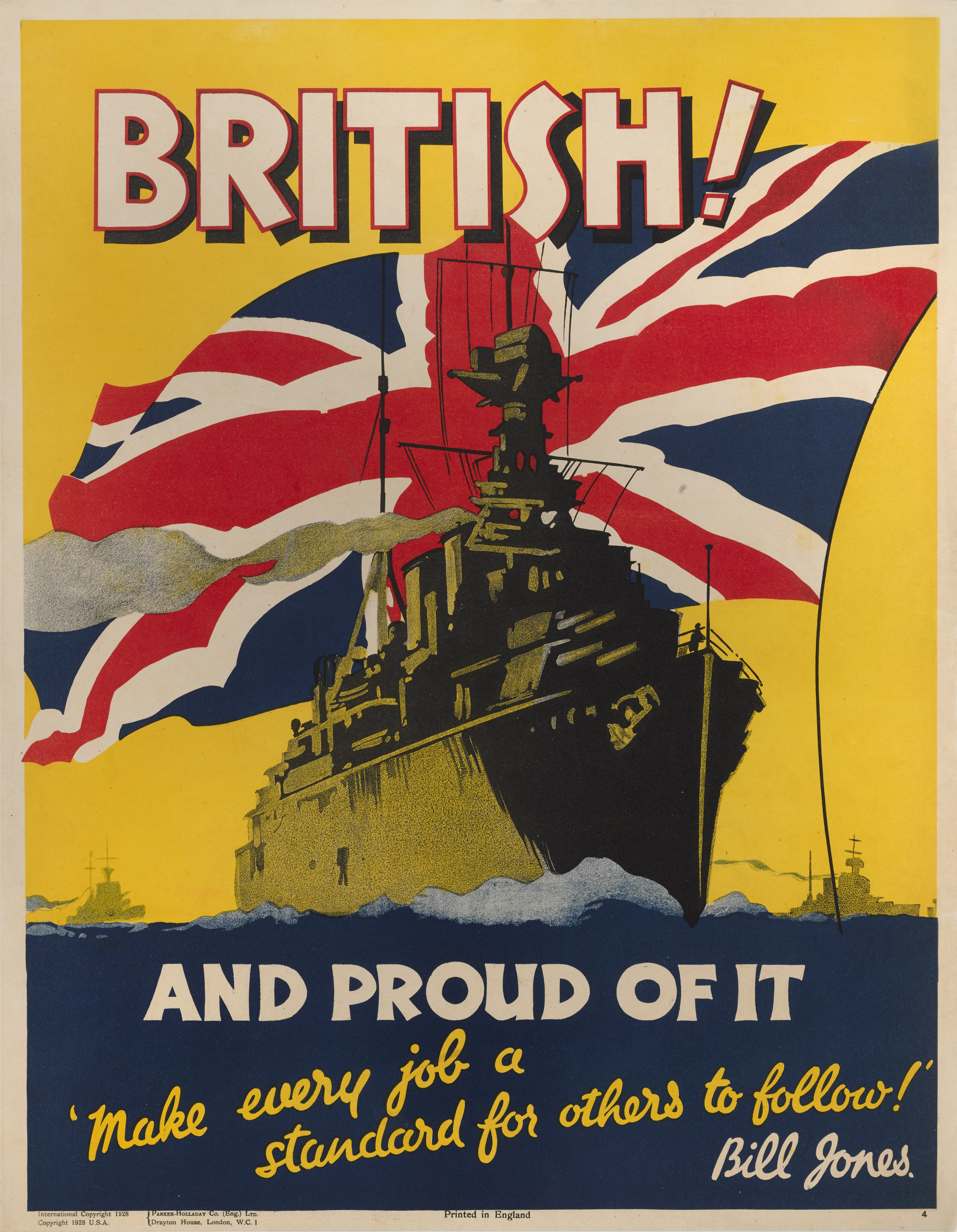 British ! and Proud of it (1928) Original British poster Unframed: 28 x 22 in. (71 x 56 cm) Unfolded