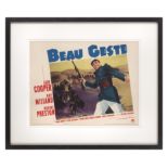 Beau Geste (1939) Original US lobby card Unframed: 11 x 14 in. (28 x 36 cm)Framed: 19 3/4 x 19 1/2 i