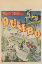 Dumbo (1941) Original Belgian poster. First Belgian release 1947 Unframed: 22 1/2 x 14 1/4 in. (54.6