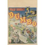 Dumbo (1941) Original Belgian poster. First Belgian release 1947 Unframed: 22 1/2 x 14 1/4 in. (54.6