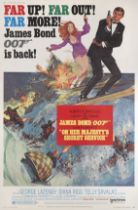 On Her Majesty's Secret Service (1969) Original US poster Unframed: 60 x 40 in. (152 x 102 cm)Unfold