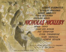 The Life and Adventures of Nicholas Nickleby (1947) Original British poster Artist: Edward Ardizzone