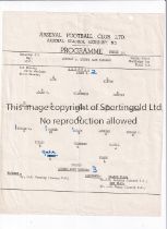 1965 LONDON YOUTH CUP FINAL / ARSENAL V QPR Single sheet programme for the match at Highbury 8/5/