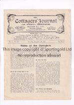 FULHAM V CLAPTON ORIENT 1921 Programme for the League match at Fulham 17/12/1921, slight