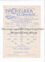 CHELSEA V ARSENAL 1931 Single sheet programme for the London Combination match at Chelsea 24/9/1931,