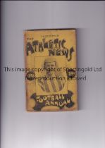 ATHLETIC NEWS FOOTBALL ANNUAL 1898/9 Annual with minor paper loss from the back cover. Generally