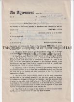 LEYTON ORIENT Player contract dated 15/5/1955. Generally good