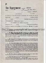 ARSENAL Player contract dated 13/6/1963. Generally good