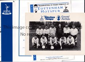 TOTTENHAM HOTSPUR Miscellany including a competition card for General Portfolio Financial Services