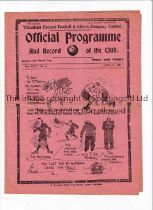 TOTTENHAM HOTSPUR V LEEDS UNITED 1932 Programme for the League match at Tottenham 23/4/1932,