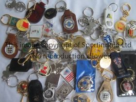 NEIL MIDGLEY Over 100 football key rings obtain by ex-referee Neil Midgley from around the world.