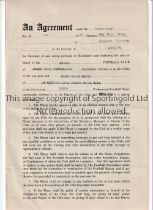 ARSENAL Player contract dated 23/6/1960. Generally good