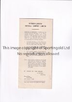 PLYMOUTH ARGYLE Directors' Report and Statement of Accounts for the AGM on 6/11/1958. Good