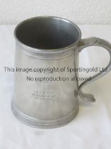 IPSWICH TOWN V LAZIO Pint pewter tankard issued by Ipswich Town for the match at Ipswich 24/10/