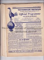 TOTTENHAM HOTSPUR Thirty nine home programmes for season 1953/4 including 21 X League, 2 X FA Cup