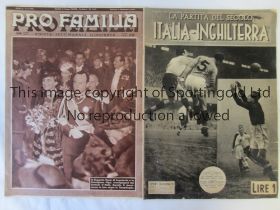 ITALY V ENGLAND 1939 Two Italian magazines: Sport Illustrato May 1939 dedicated to previous
