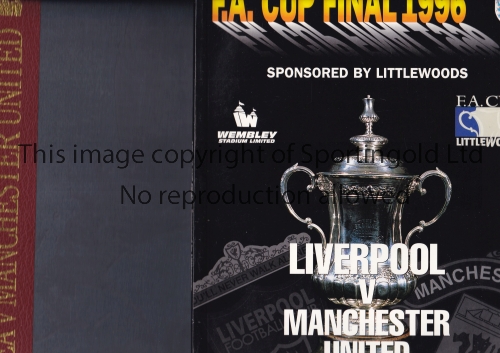 MANCHESTER UNITED / 1994 & 1996 FA CUP FINALS Official limited edition hardback programme for the