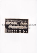 SWANSEA TOWN B/W 5" X 3" Press team group photo, with stamp on the reverse, prior to the match