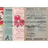 GATESHEAD Thirty seven away programmes for the seasons 4 X 1954/55, 3 x 1955/56, 3 X 1956/57, 5 X