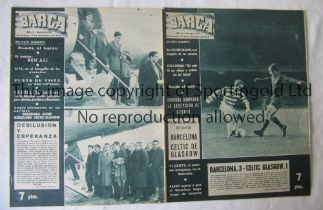 CELTIC V BARCELONA 1964 "Barca " magazine no. 470 dated 19/11/1964 with a review of the Barcelona