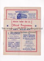 ALDERSHOT V CRYSTAL PALACE 1950 Programme for the League match at Aldershot 18/3/1950, folded in