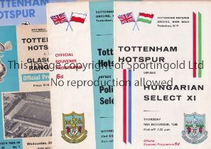 TOTTENHAM HOTSPUR Fourteen home programmes for the Friendly matches v Hungarian Select XI 18/11/