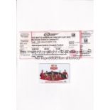 MANCHESTER UNITED Two tickets for the away Match Bangkok Century Cup tie v Liverpool at