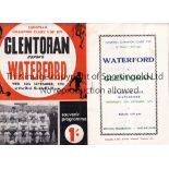 GLENTORAN V WATERFORD 1970 Programme for both Legs of the European Cup tie, 16/9/1970 at Glentoran