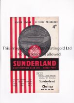 CHELSEA Programme for the away League match v Sunderland 16/11/1957. Good