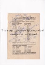 WOLVERHAMPTON WANDERERS 1971 AUTOGRAPHS Gatefold programme for the away UEFA Cup tie v Carl Zeiss