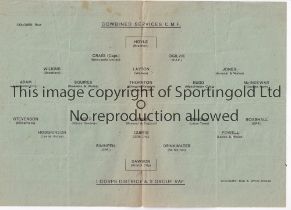 WARTIME FOOTBALL IN GERMANY 1946 Programme for Combined Services C.M.F. XI v 1 Corps District & 2