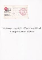 MANCHESTER UNITED 1976 FA CUP Ticket for the home FA Cup tie 3rd round v Oxford United 3/1/1976,