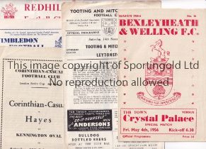 NON LEAGUE PROGRAMMES Approx. 50 Non-League programmes including Corinthian-Casuals v Hayes 25/2/