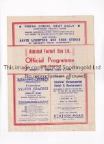 ALDERSHOT V LEYTON ORIENT 1948 Programme for the League match at Aldershot 21/8/1948, slight