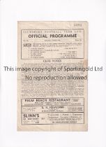 SOUTHPORT V NEW BRIGHTON 1947 Programme for the League match at Southport 4/10/1947, folded in